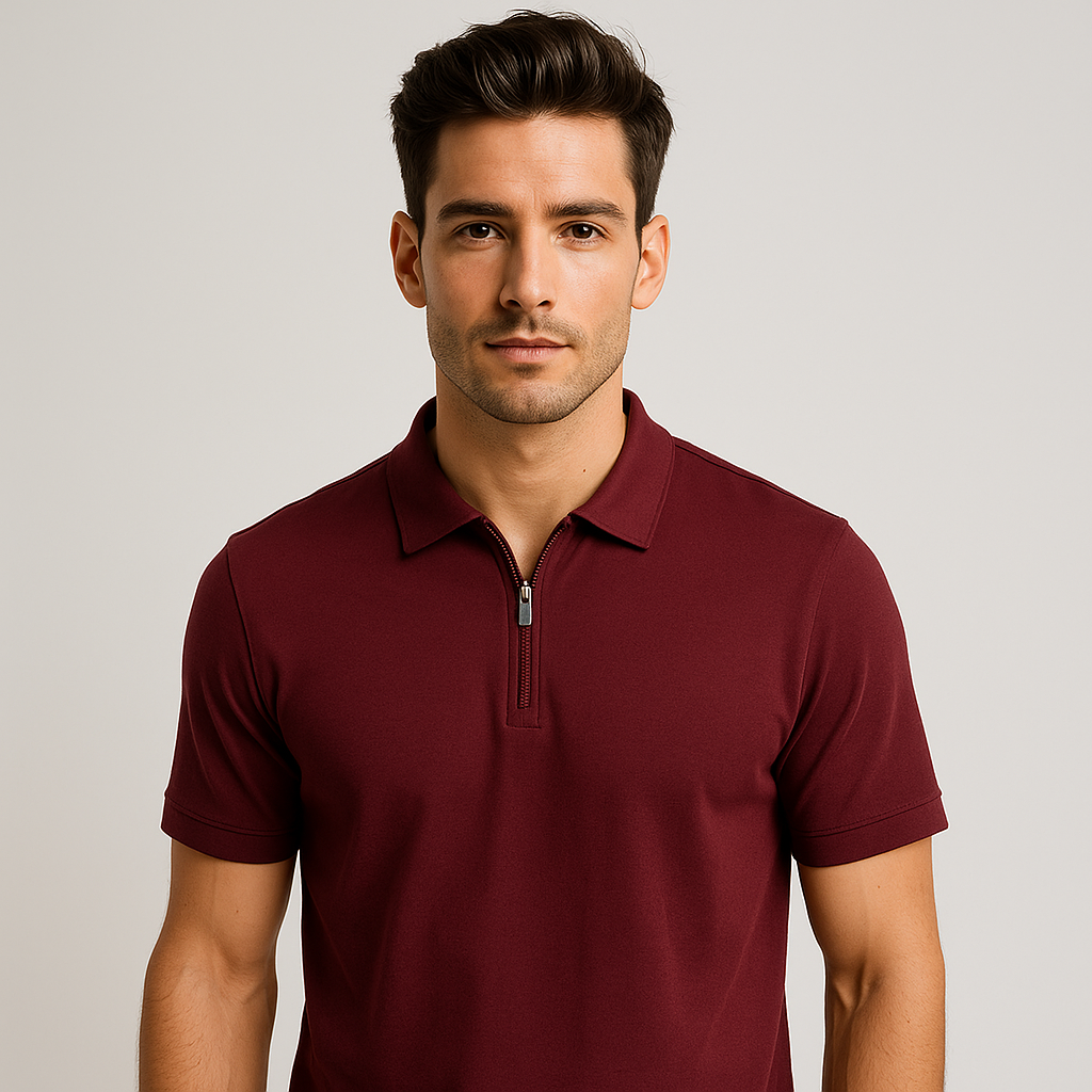 Soft Bamboo Polo T-Shirt (Zipper)