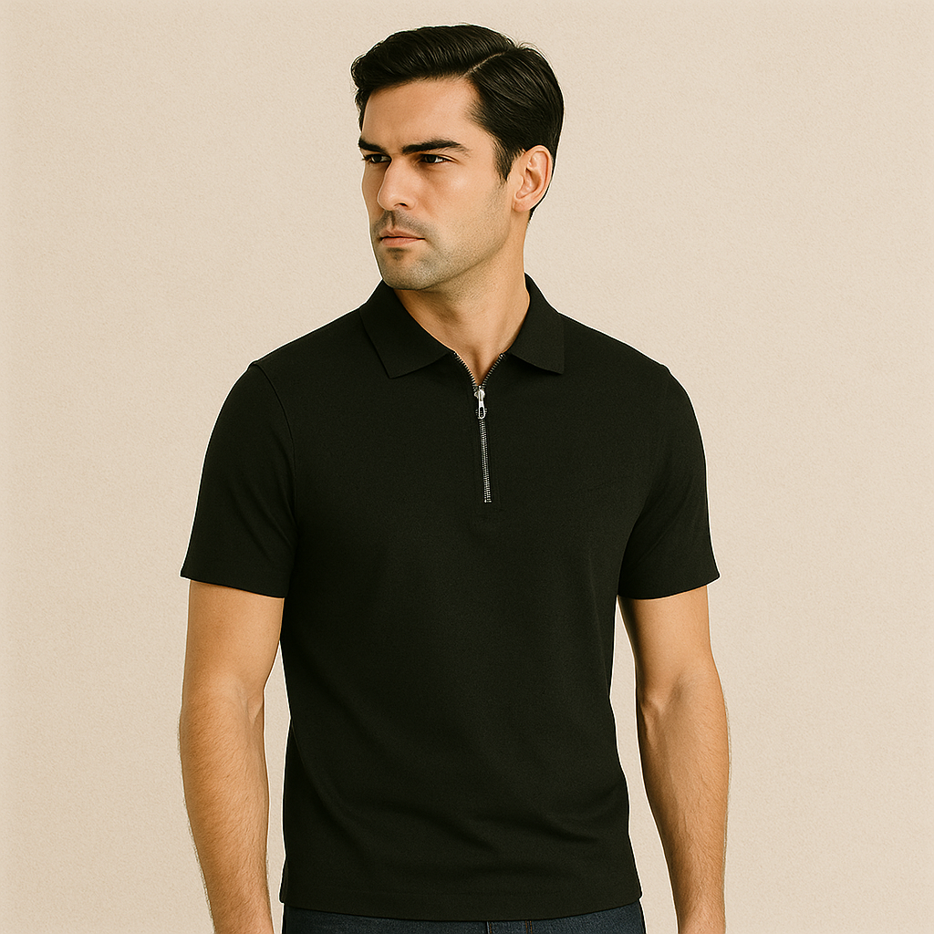 Soft Bamboo Polo T-Shirt (Zipper)