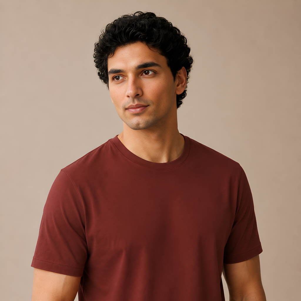 Mercerized Supima Crew Neck T-Shirt