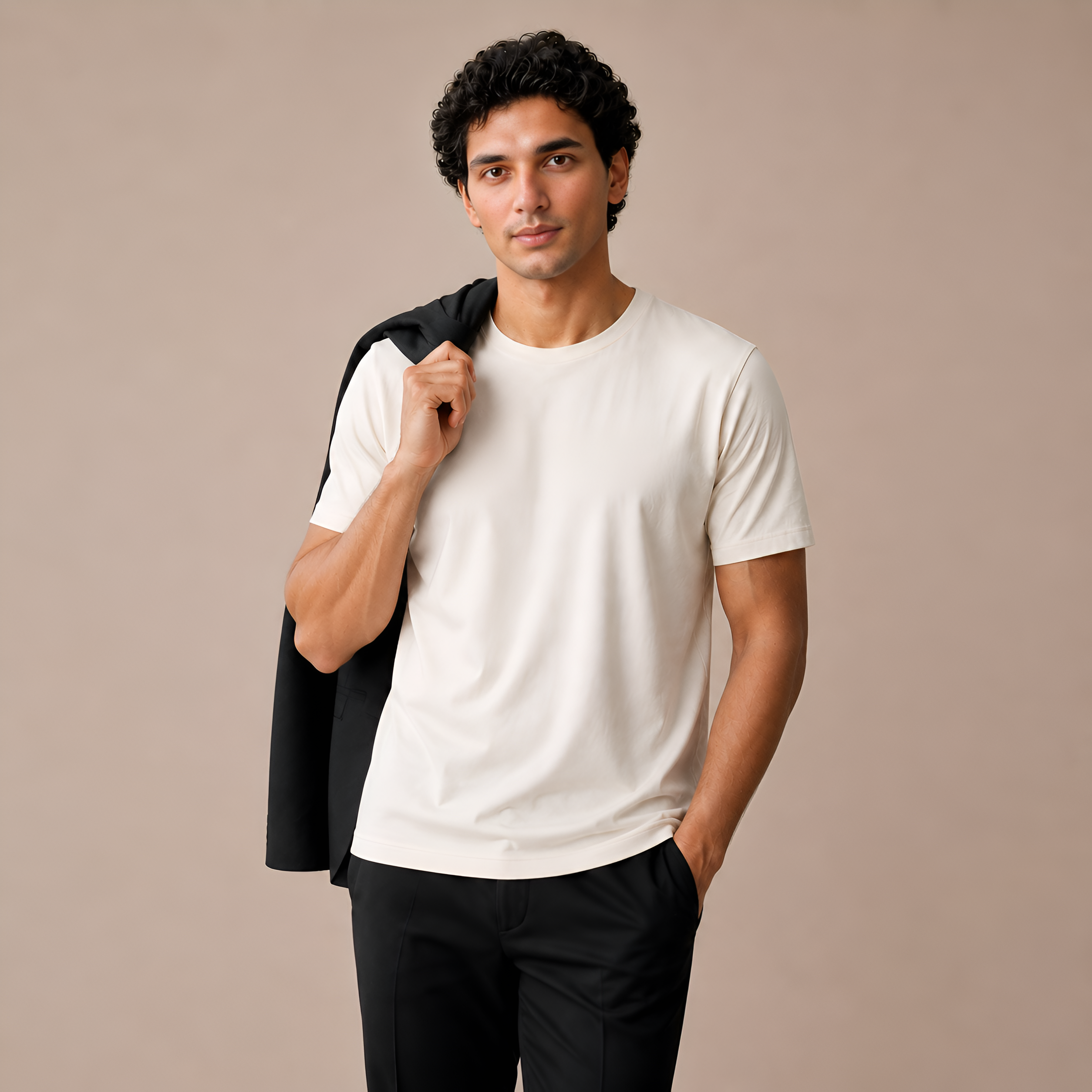Mercerized Supima Crew Neck T-Shirt