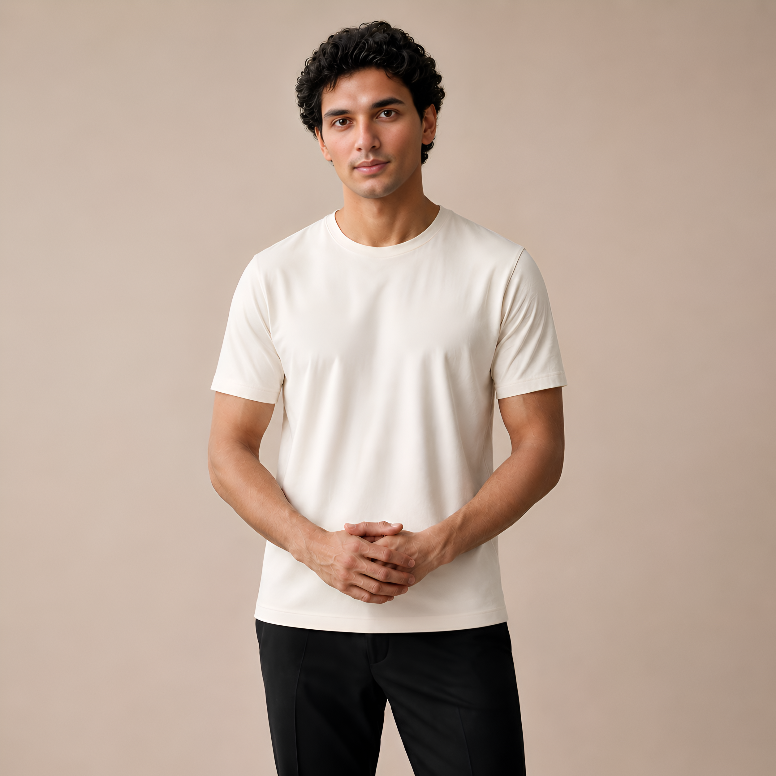 Mercerized Supima Crew Neck T-Shirt