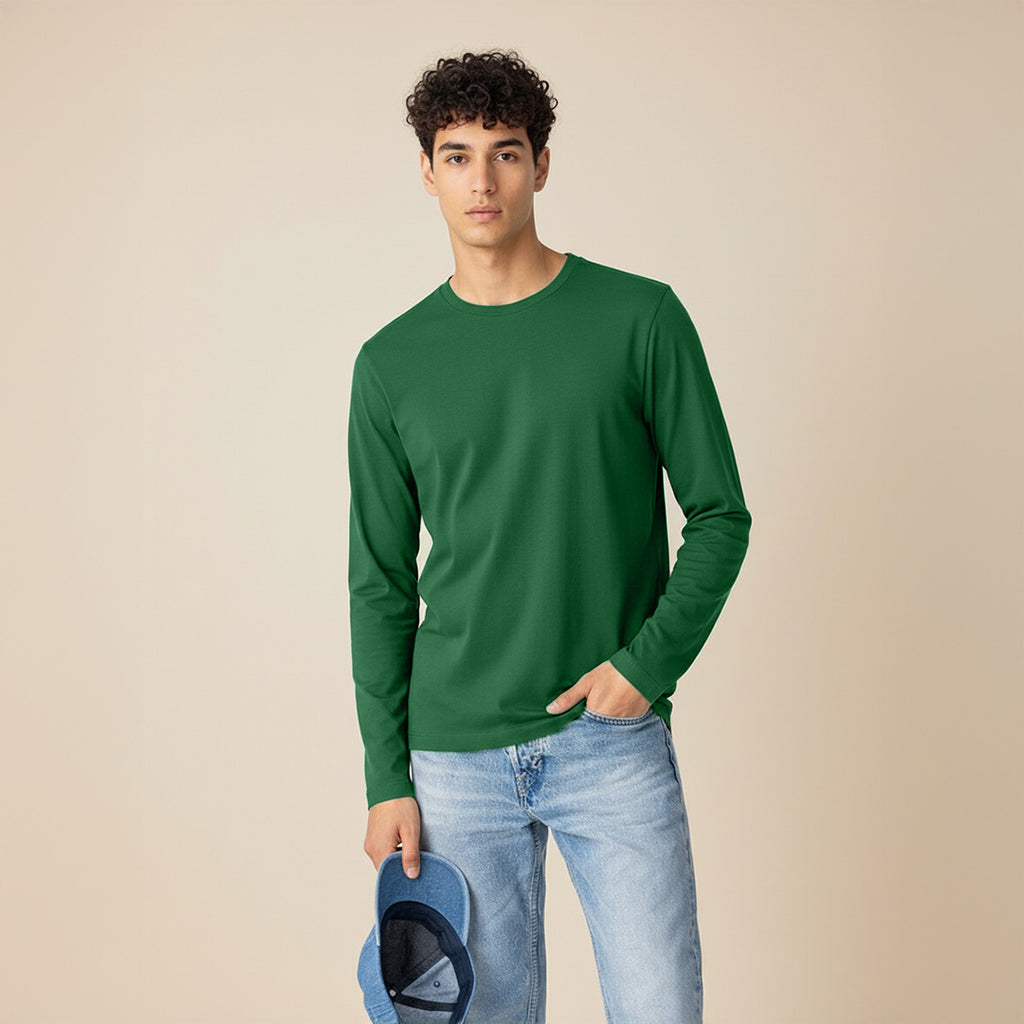 Mercerized Supima Crew Neck T-Shirt (Full Sleeve)