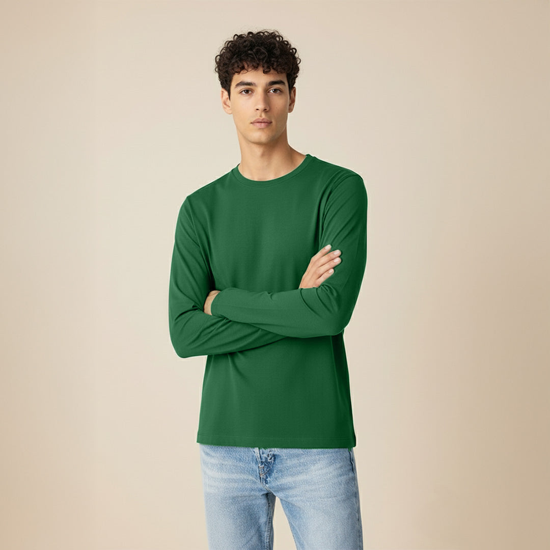 Mercerized Supima Crew Neck T-Shirt (Full Sleeve)