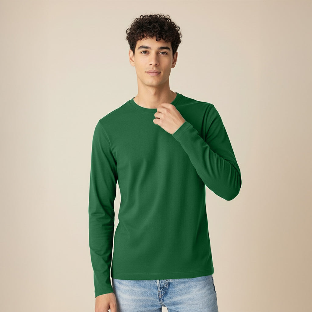 Mercerized Supima Crew Neck T-Shirt (Full Sleeve)