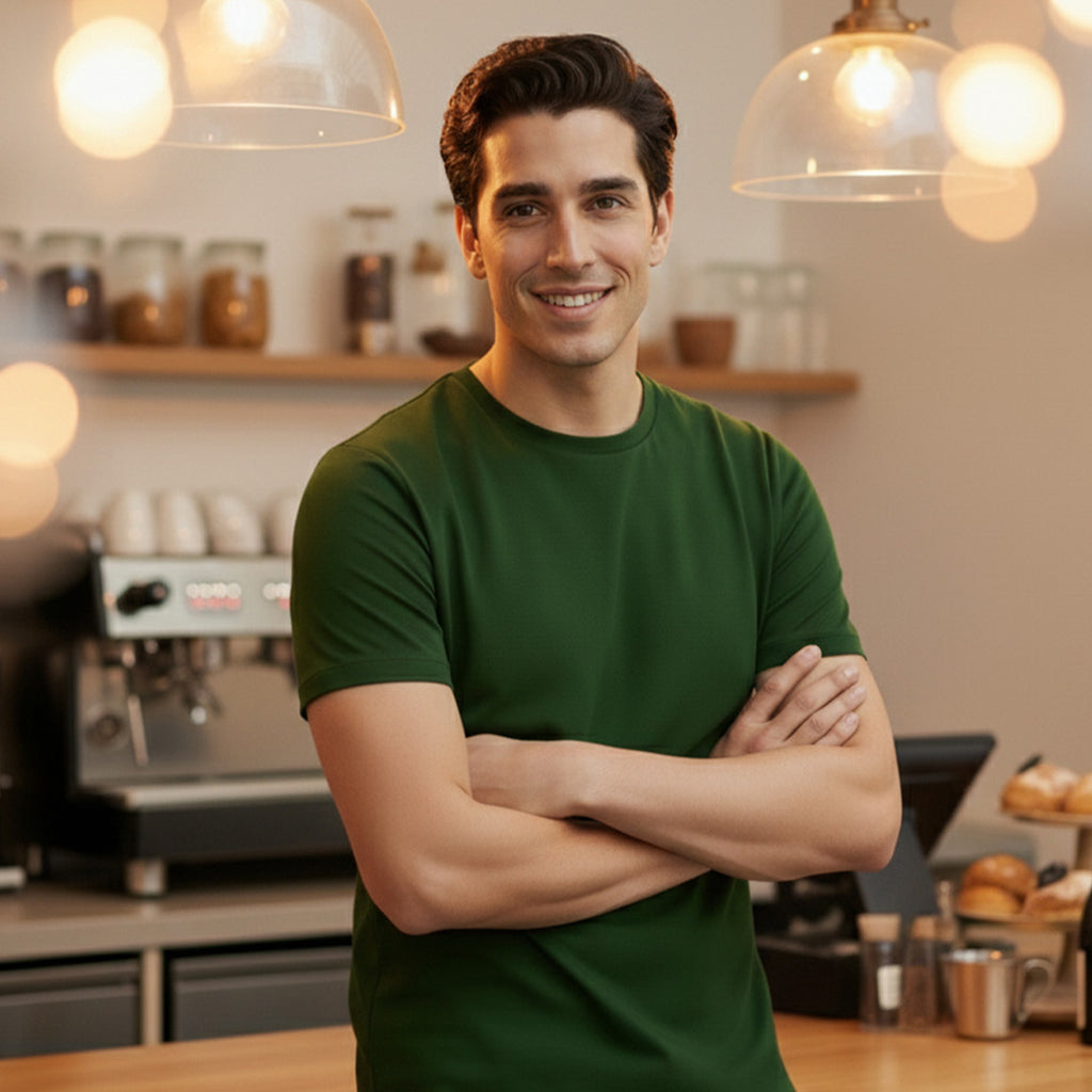 Signature Supima Lycra Crew Neck T-Shirt