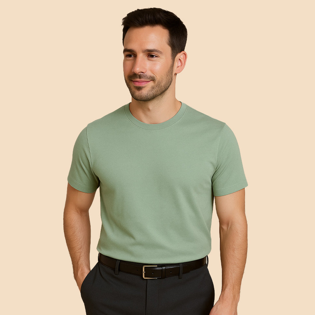 Mercerized Supima Crew Neck T-Shirt