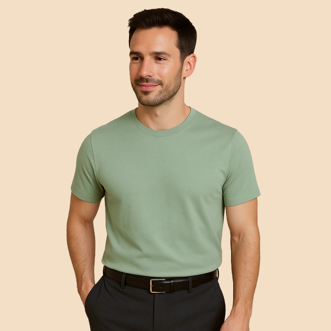 Mercerized Supima Crew Neck T-Shirt