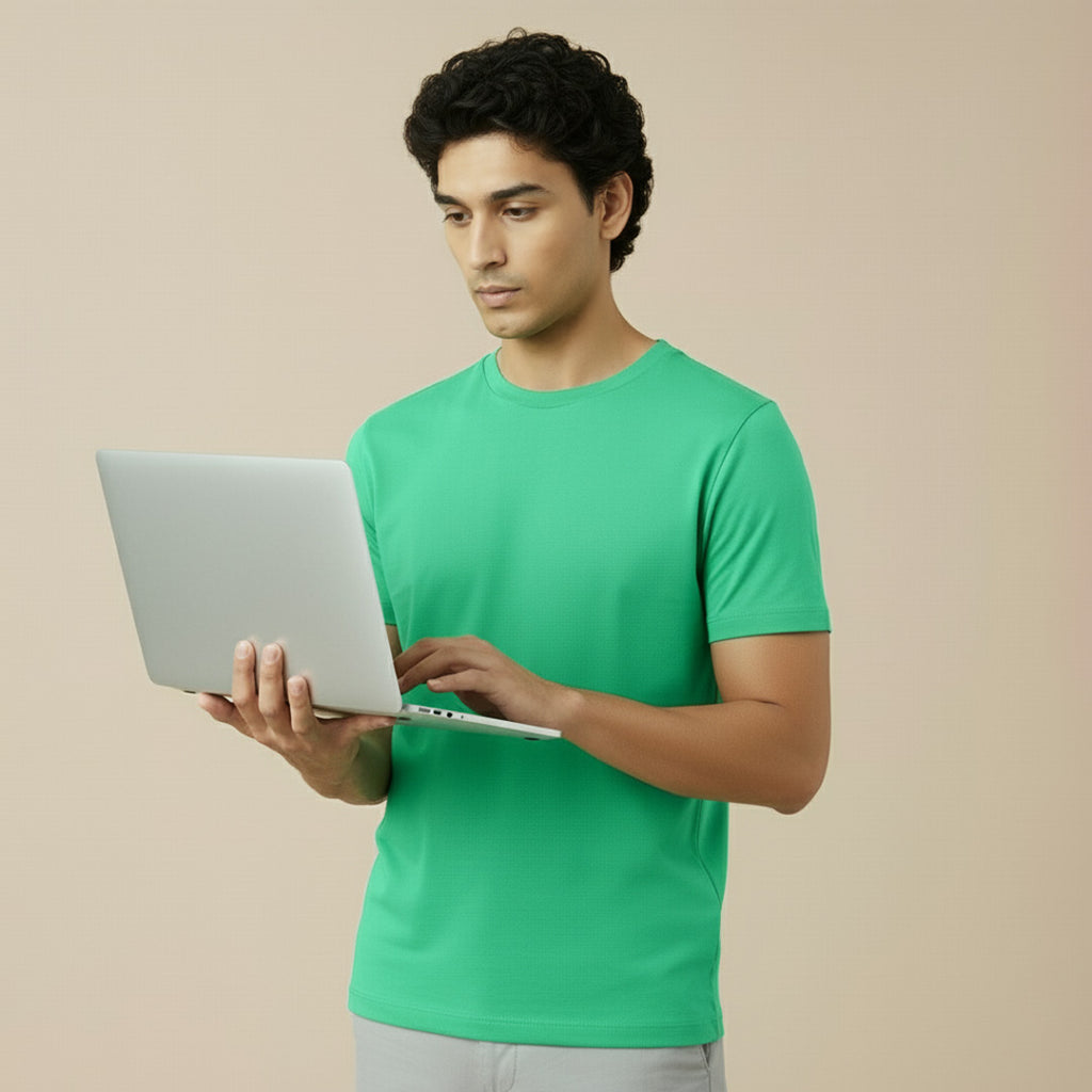 Mercerized Supima Crew Neck T-Shirt