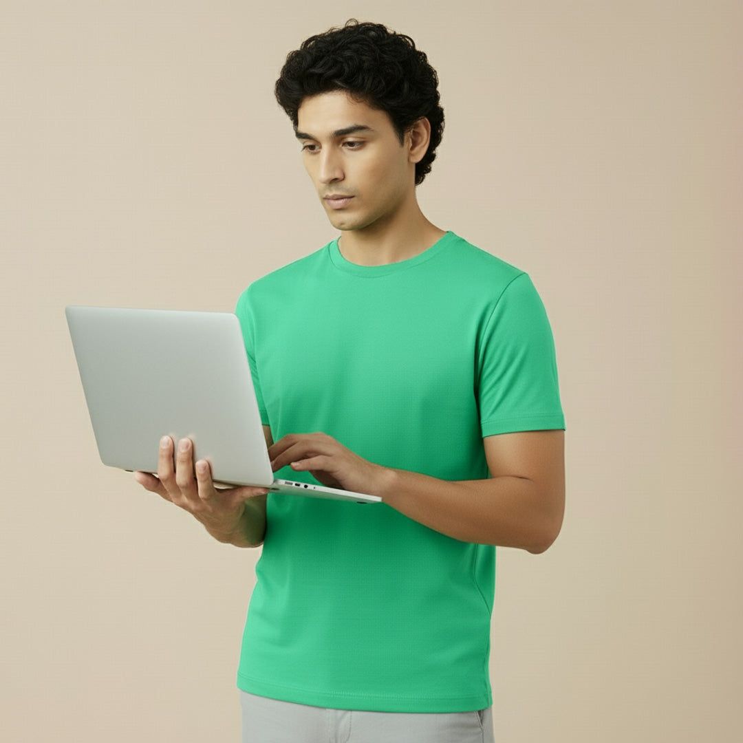 Mercerized Supima Crew Neck T-Shirt