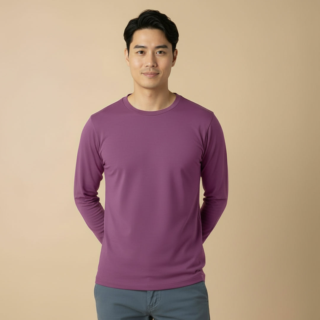 Mercerized Supima Crew Neck T-Shirt (Full Sleeve)