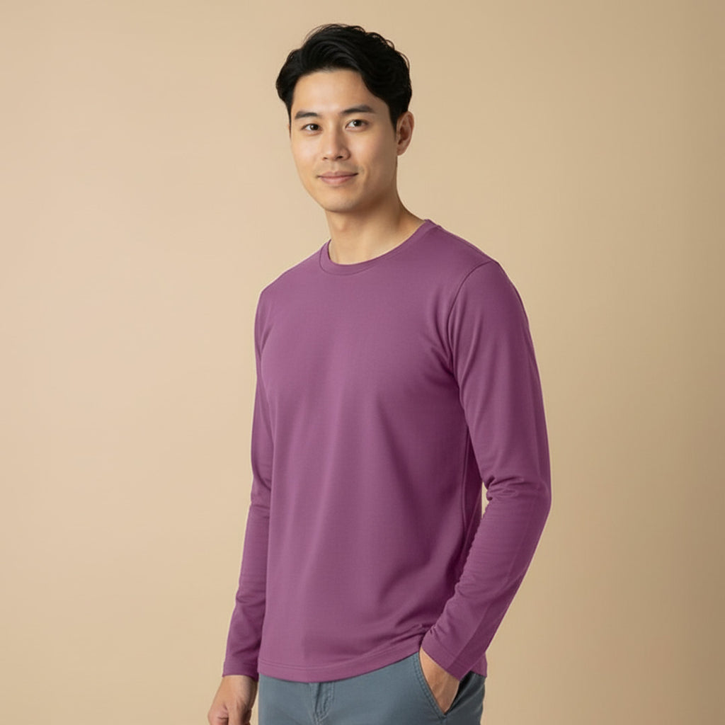 Mercerized Supima Crew Neck T-Shirt (Full Sleeve)