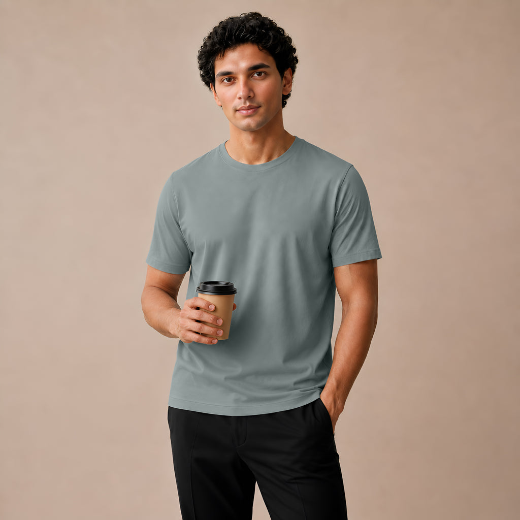 Mercerized Supima Crew Neck T-Shirt