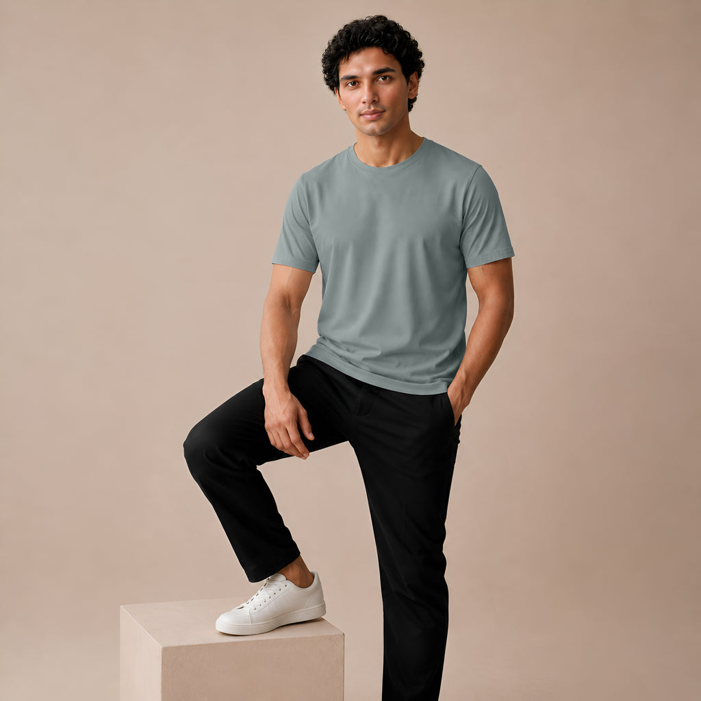 Mercerized Supima Crew Neck T-Shirt