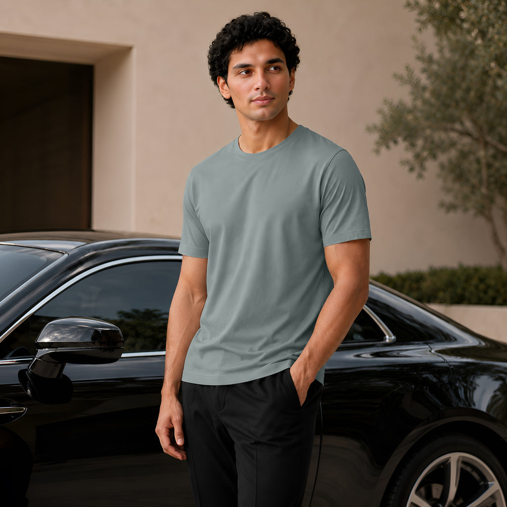 Mercerized Supima Crew Neck T-Shirt