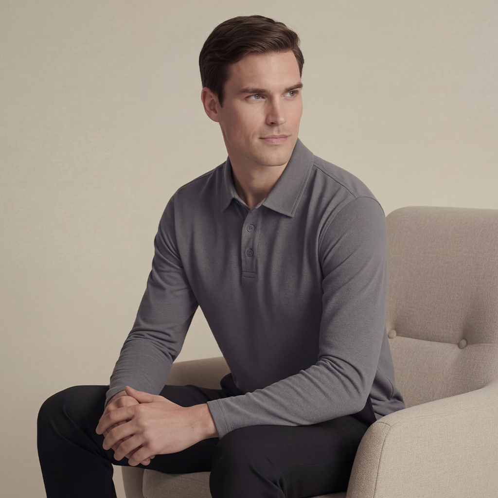 Premium Supima Lycra Full Sleeve Polo T-shirt