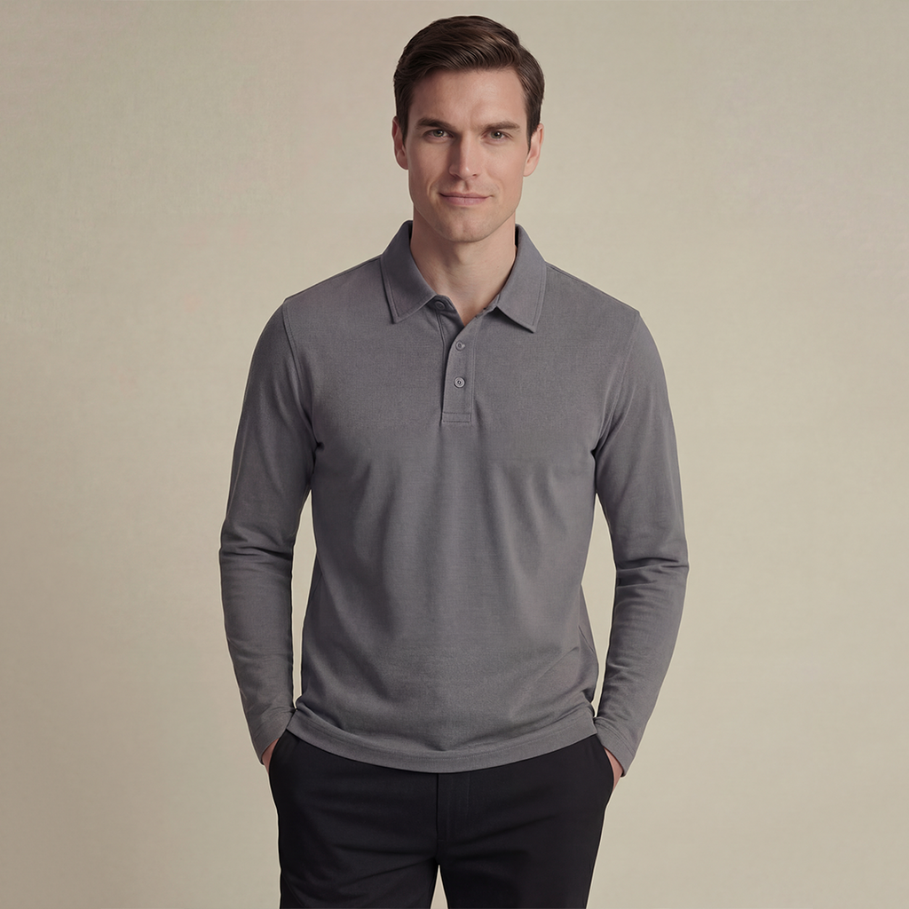 Premium Supima Lycra Full Sleeve Polo T-shirt
