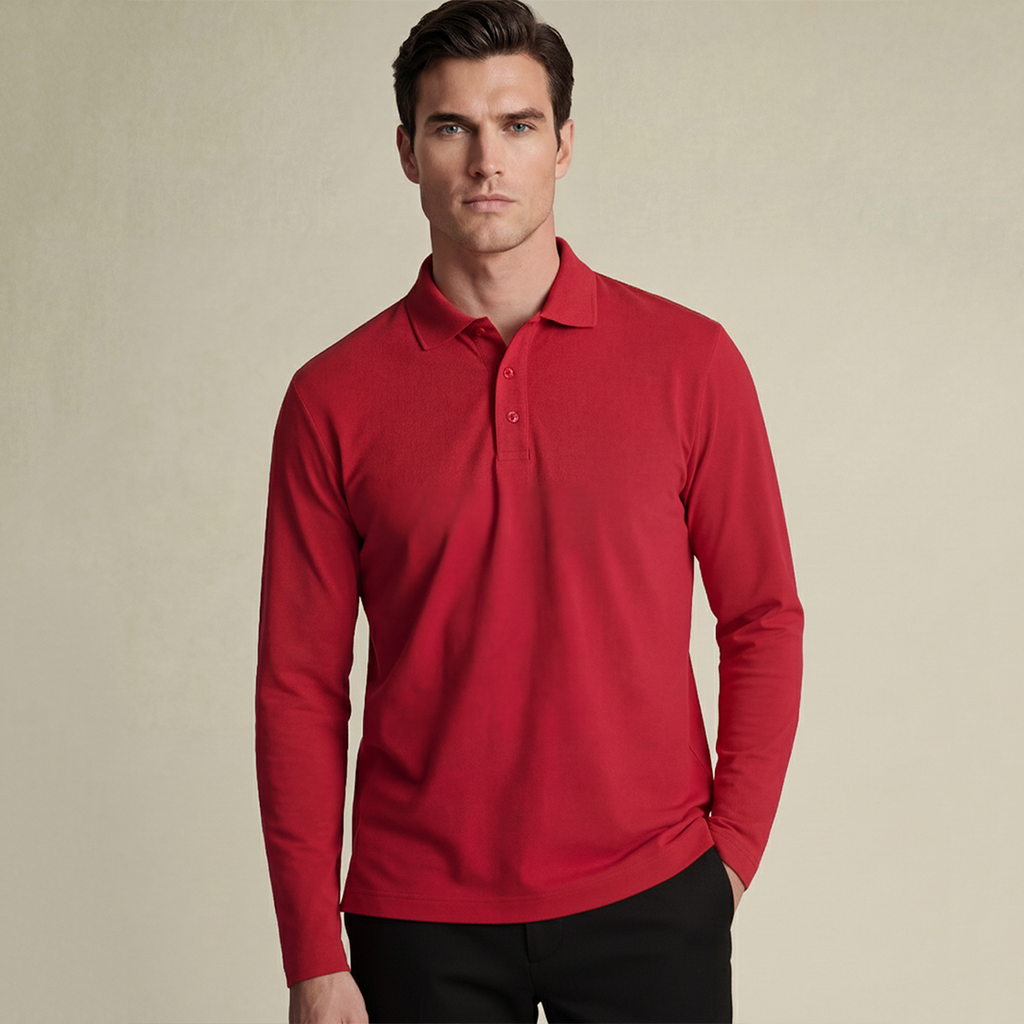Premium Supima Lycra Full Sleeve Polo T-shirt