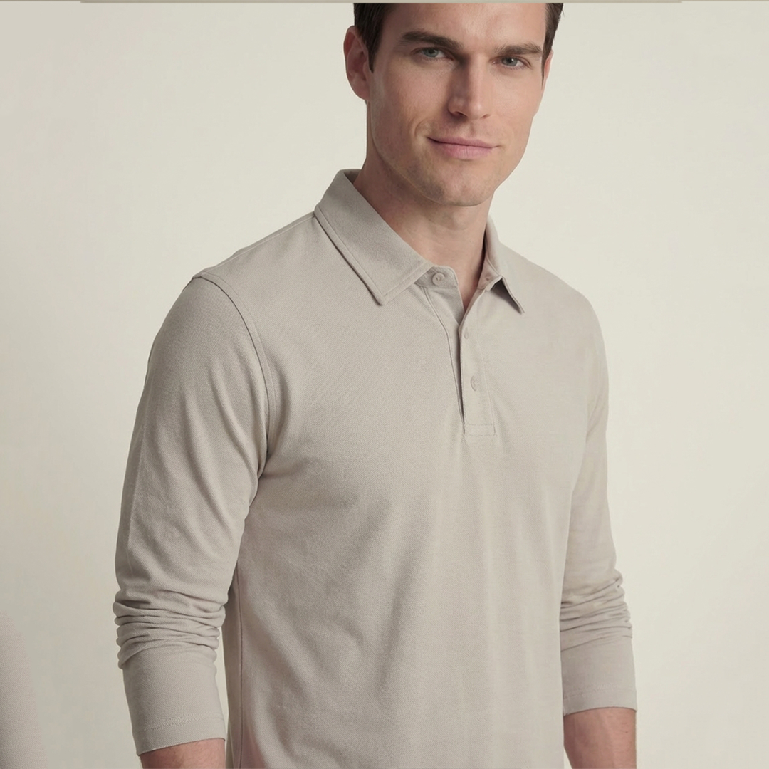 Premium Supima Lycra Full Sleeve Polo T-shirt