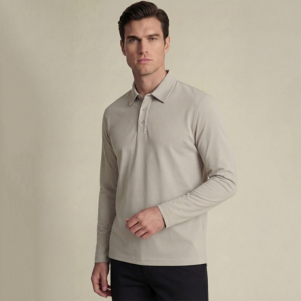 Premium Supima Lycra Full Sleeve Polo T-shirt