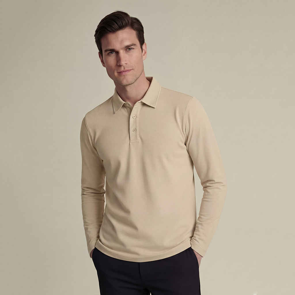 Premium Supima Lycra Full Sleeve Polo T-shirt