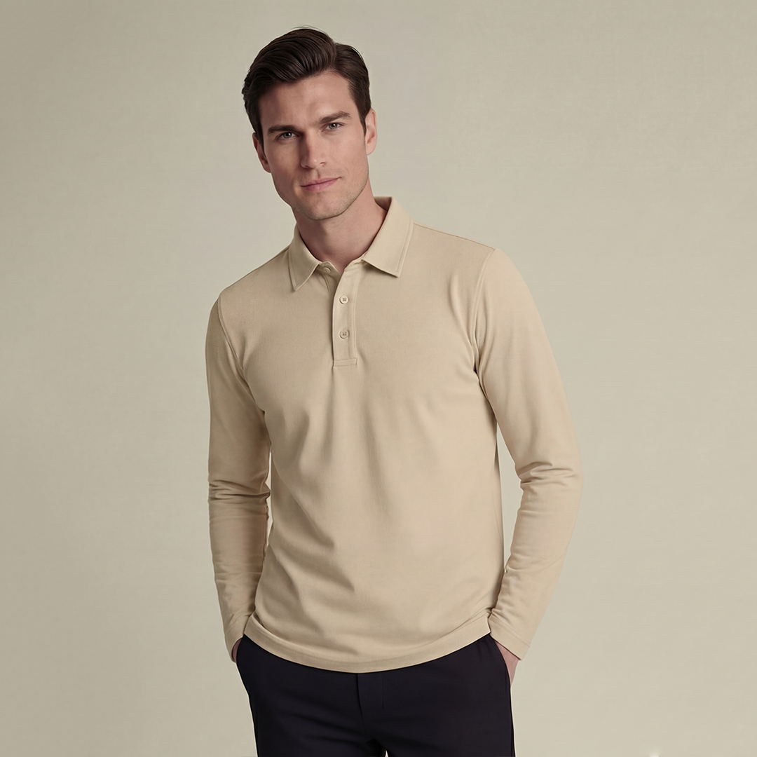 Premium Supima Lycra Full Sleeve Polo T-shirt