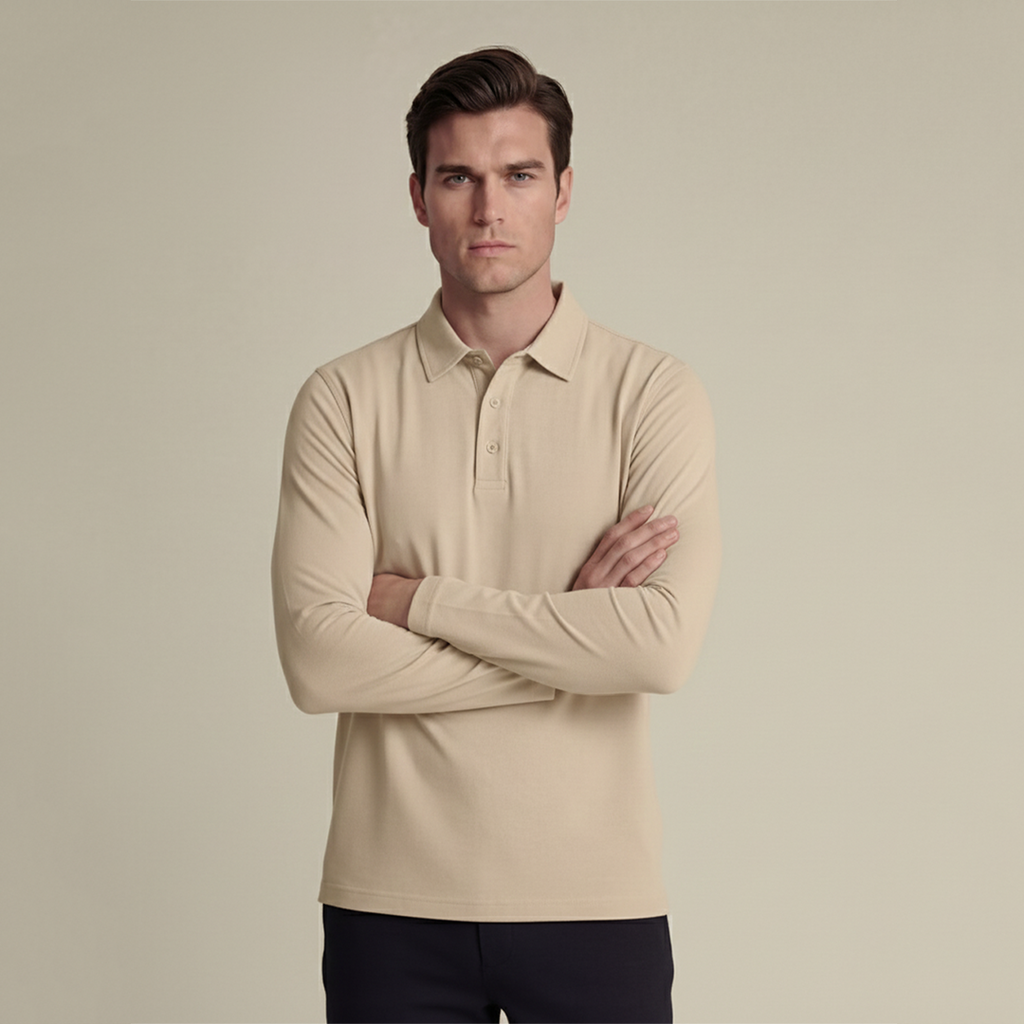 Premium Supima Lycra Full Sleeve Polo T-shirt