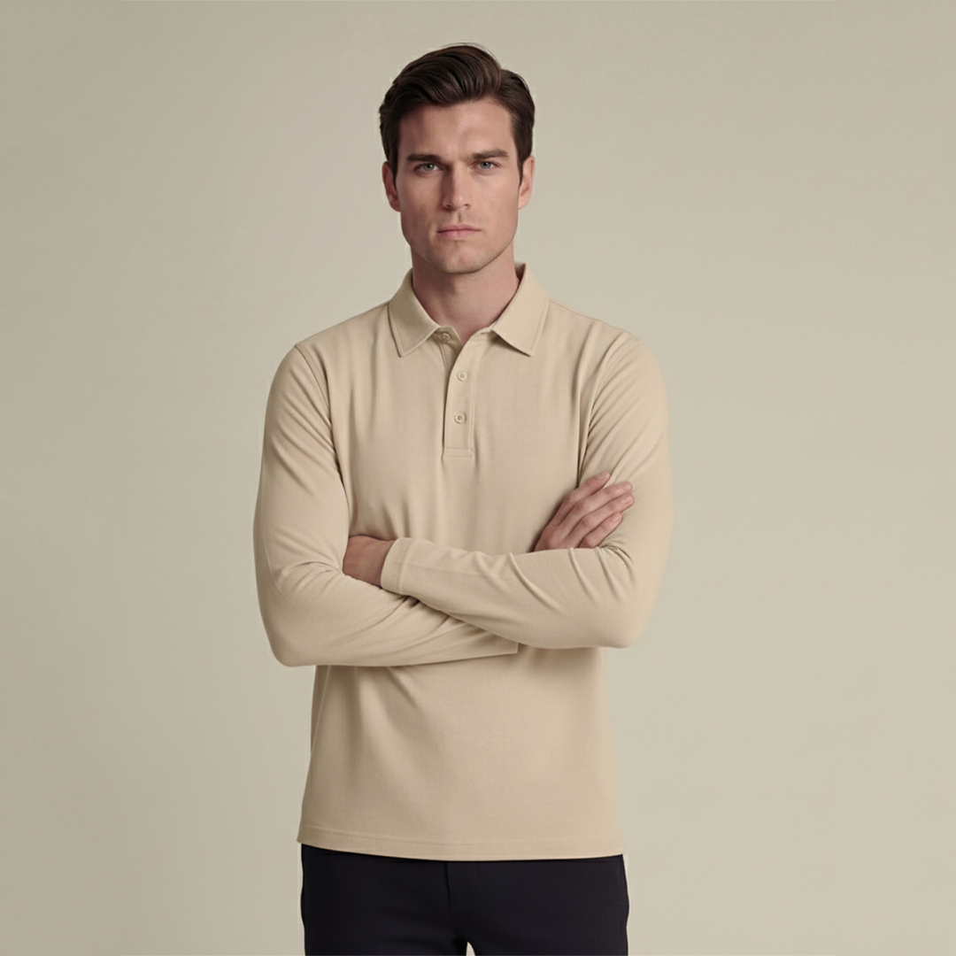 Premium Supima Lycra Full Sleeve Polo T-shirt