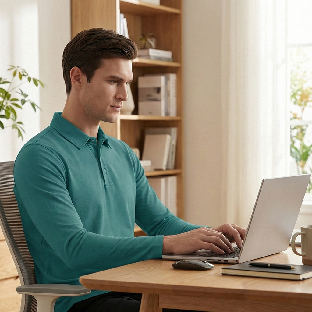 Premium Supima Lycra Full Sleeve Polo T-shirt