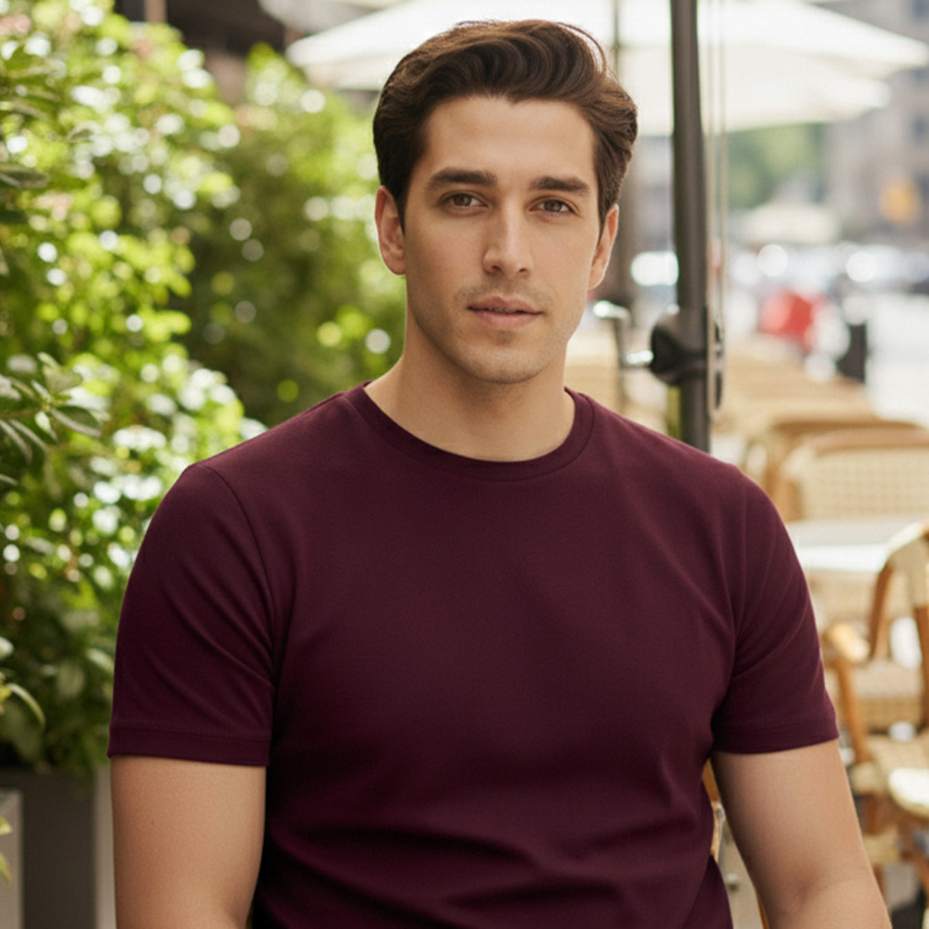 Signature Supima Lycra Crew Neck T-Shirt