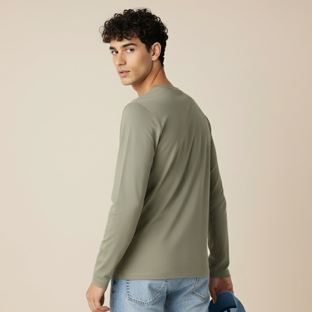 Mercerized Supima Crew Neck T-Shirt (Full Sleeve)