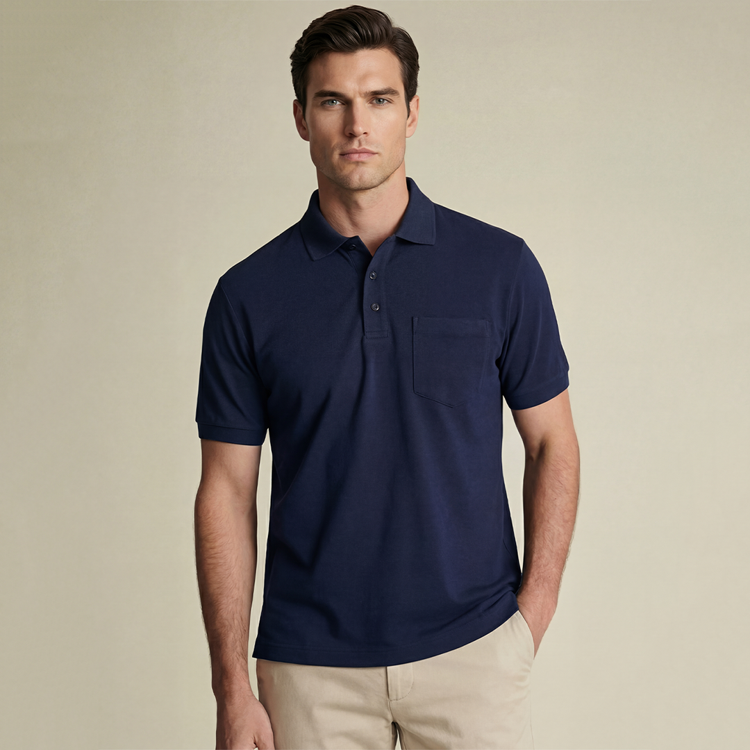 Mercerized  Premium Men's Supima Pocket Polo T-Shirt