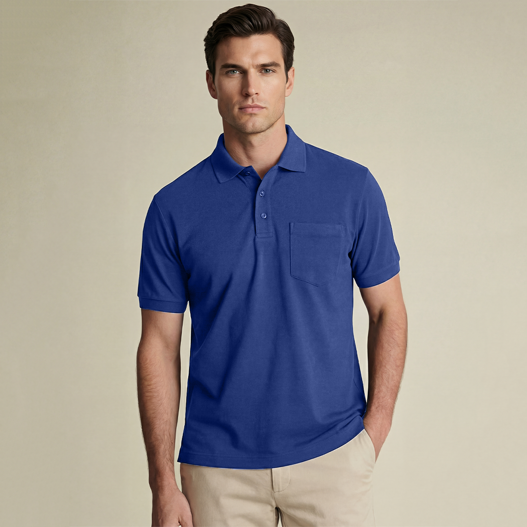 Mercerized  Premium Men's Supima Pocket Polo T-Shirt