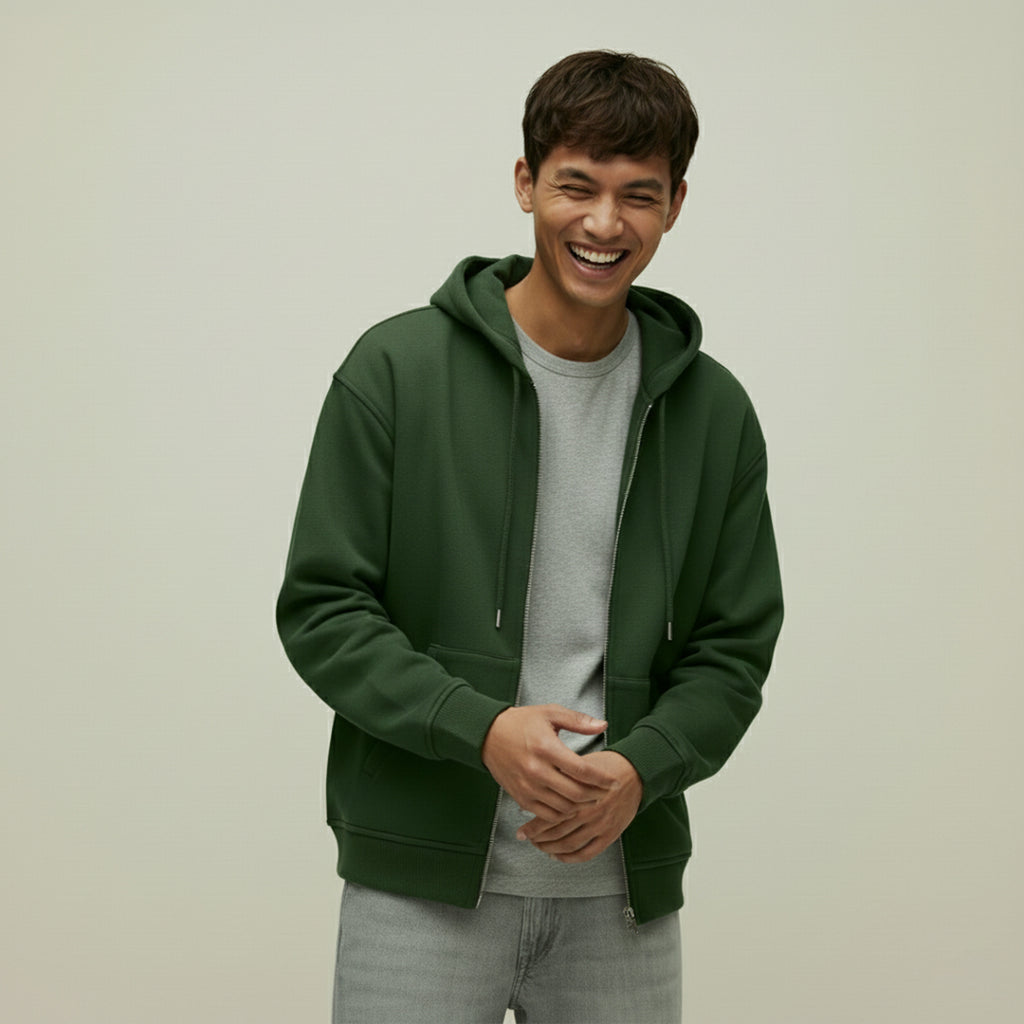 Premium Supima Zipper Hoodie for Elite Men: India’s Ultimate Winter Shield