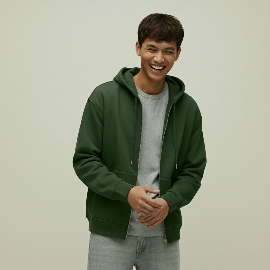 Premium Supima Zipper Hoodie for Elite Men: India’s Ultimate Winter Shield