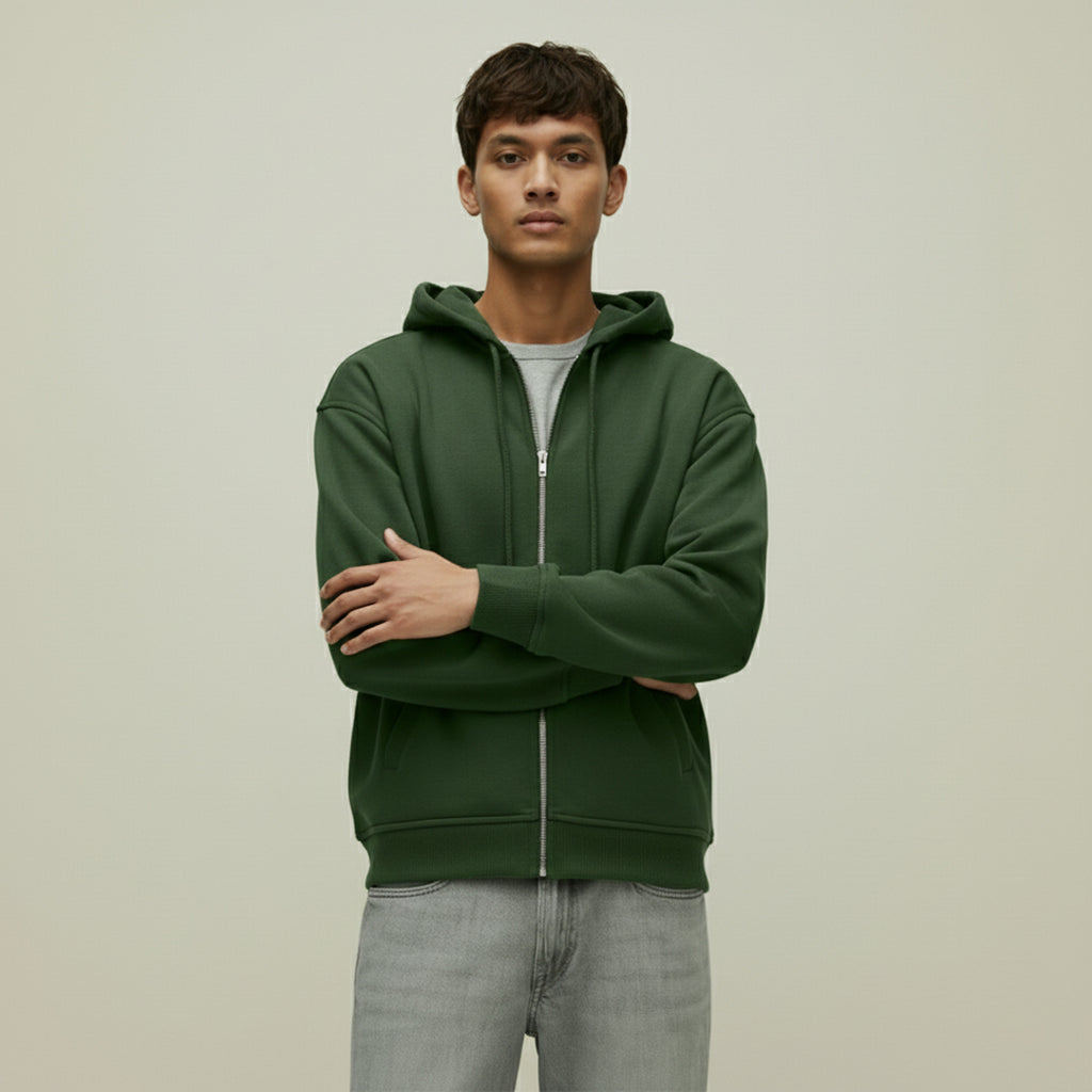Premium Supima Zipper Hoodie for Elite Men: India’s Ultimate Winter Shield