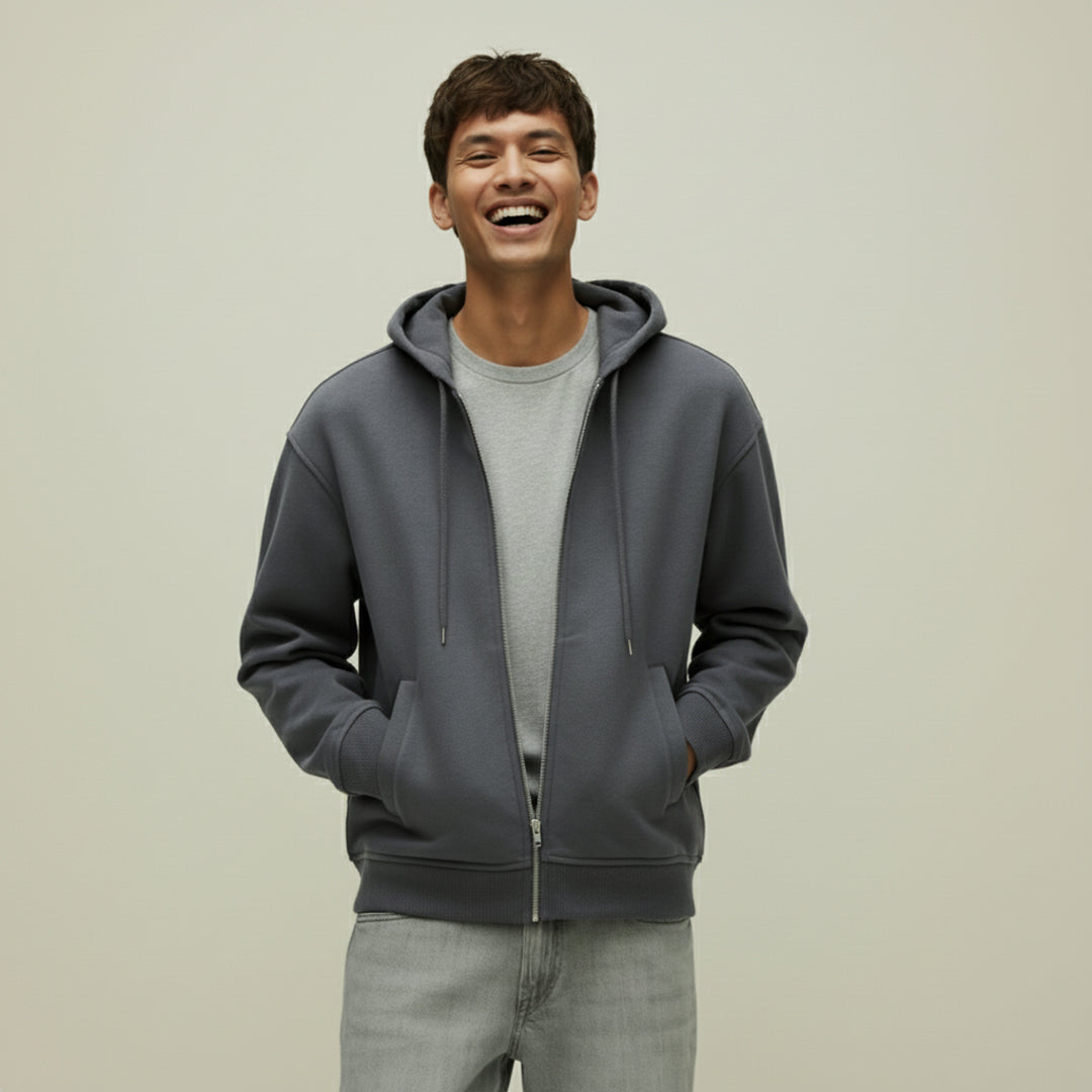 Premium Supima Zipper Hoodie for Elite Men: India’s Ultimate Winter Shield