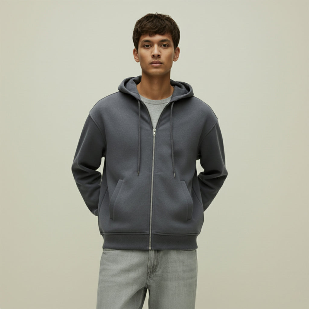 Premium Supima Zipper Hoodie for Elite Men: India’s Ultimate Winter Shield