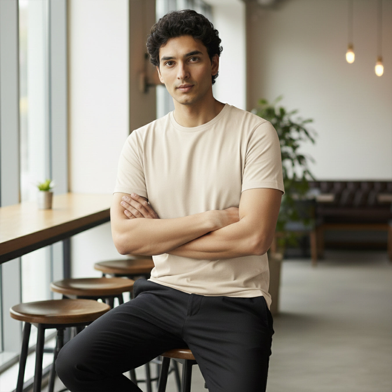 Mercerized Supima Crew Neck T-Shirt