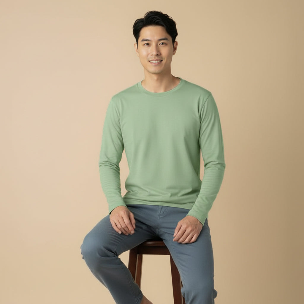 Mercerized Supima Crew Neck T-Shirt (Full Sleeve)