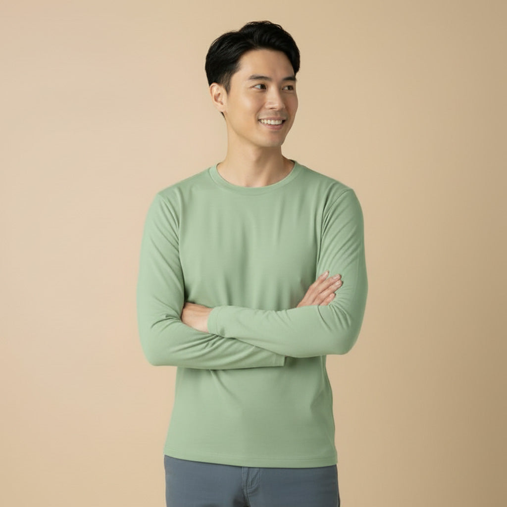 Mercerized Supima Crew Neck T-Shirt (Full Sleeve)