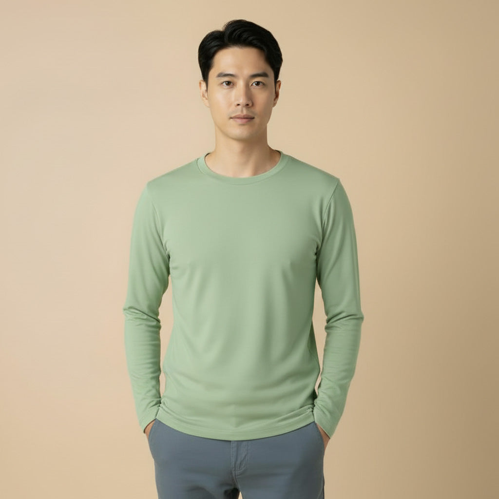 Mercerized Supima Crew Neck T-Shirt (Full Sleeve)