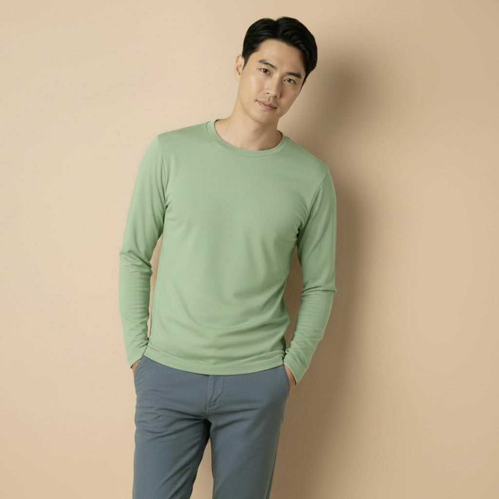 Mercerized Supima Crew Neck T-Shirt (Full Sleeve)