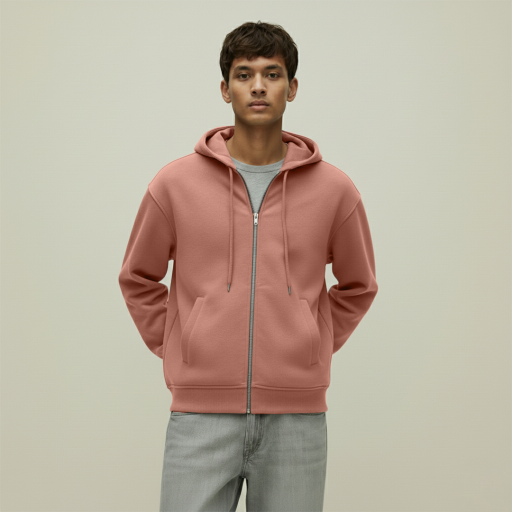 Premium Supima Zipper Hoodie for Elite Men: India’s Ultimate Winter Shield