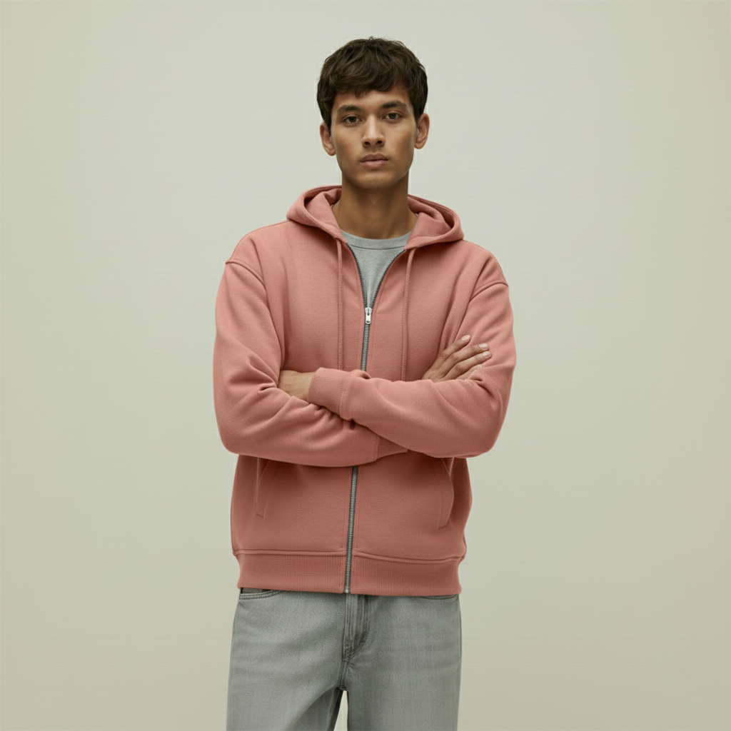 Premium Supima Zipper Hoodie for Elite Men: India’s Ultimate Winter Shield