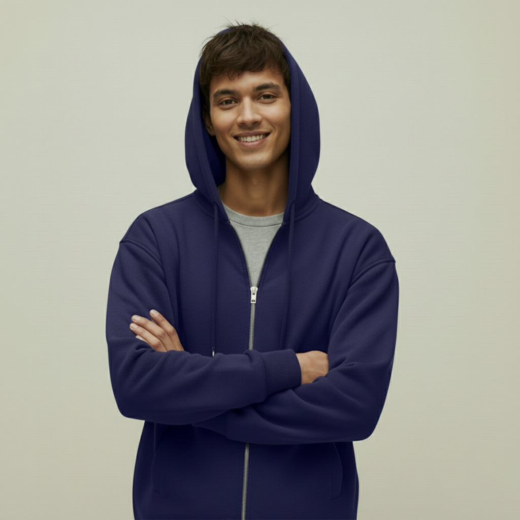 Premium Supima Zipper Hoodie for Elite Men: India’s Ultimate Winter Shield
