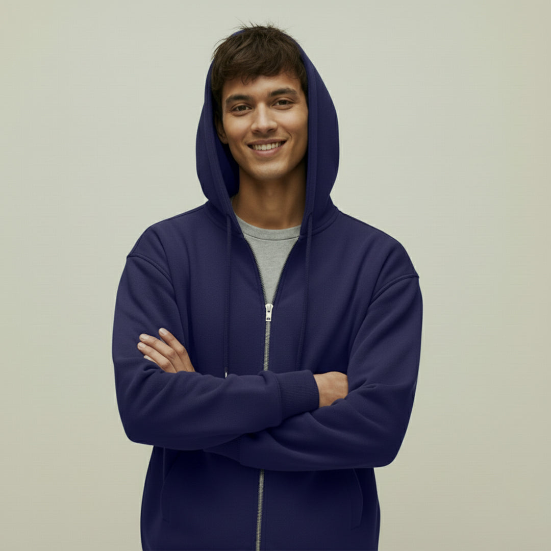 Premium Supima Zipper Hoodie for Elite Men: India’s Ultimate Winter Shield