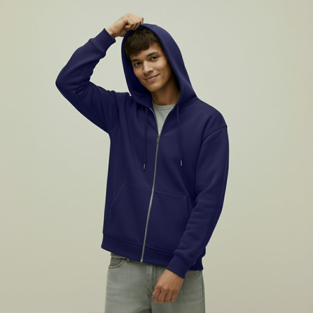 Premium Supima Zipper Hoodie for Elite Men: India’s Ultimate Winter Shield