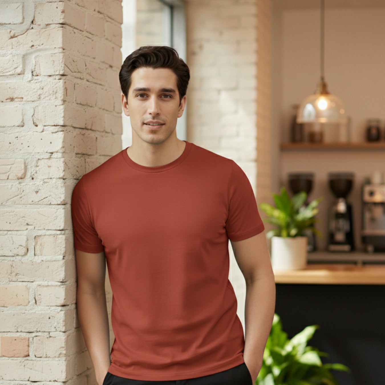 Signature Supima Lycra Crew Neck T-Shirt