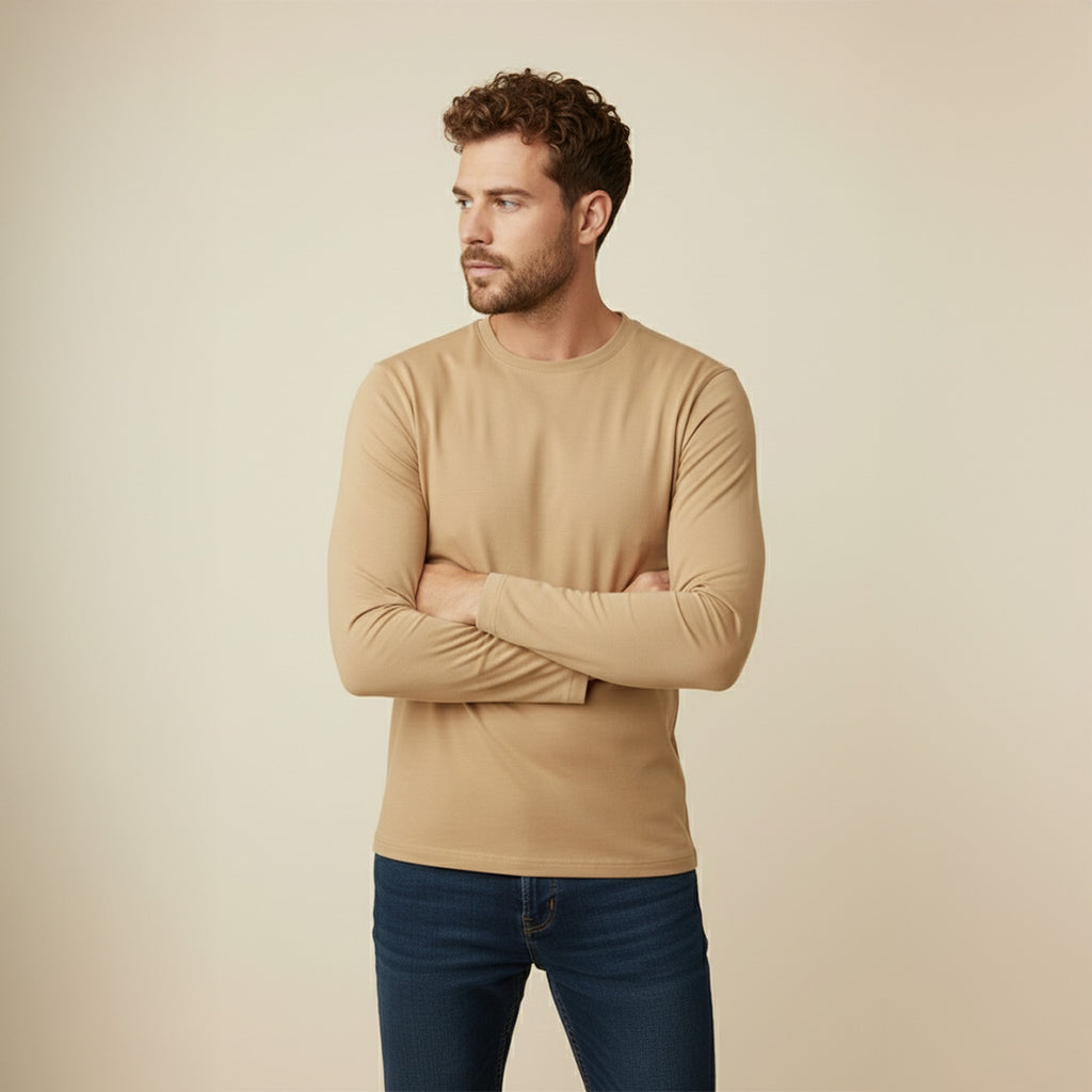 Mercerized Supima Crew Neck T-Shirt (Full Sleeve)