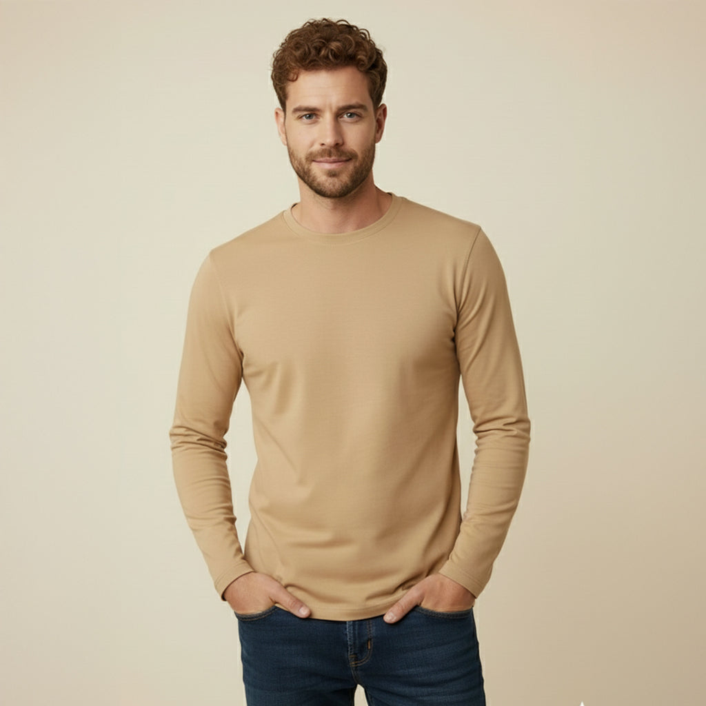 Mercerized Supima Crew Neck T-Shirt (Full Sleeve)